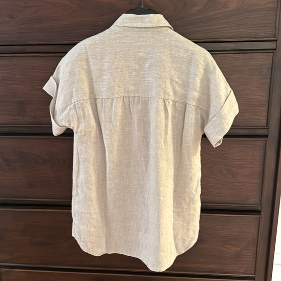 J.CREW BUTTON DOWN LINEN SHIRT, XSP - Picture 2 of 11